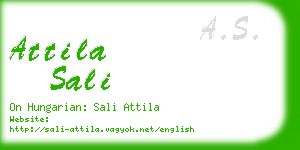 attila sali business card